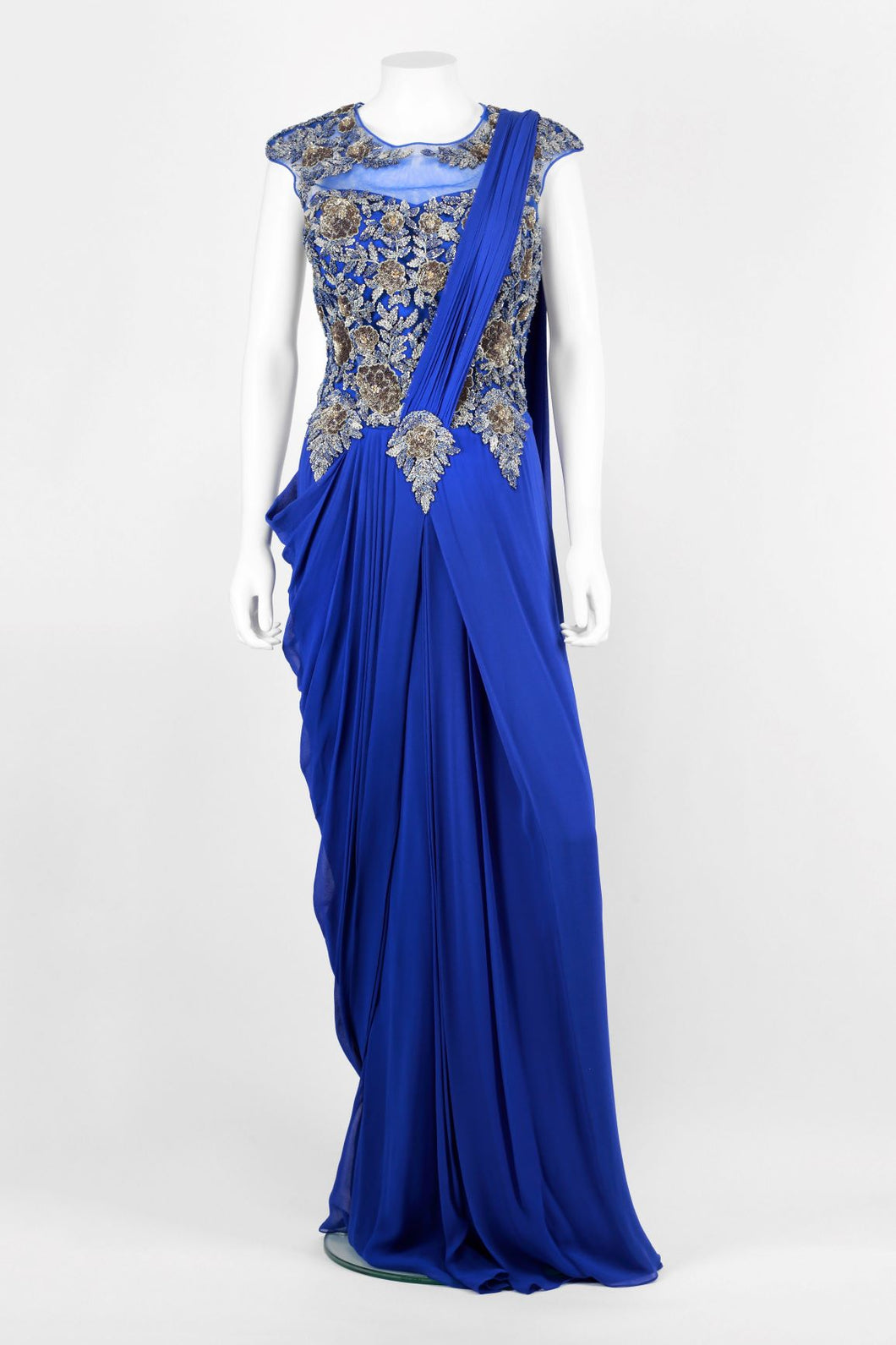 Blue Saree Gown