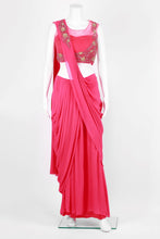 Load image into Gallery viewer, Hot Pink Dhoti Saree
