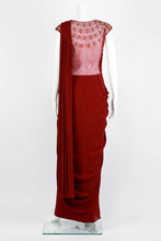 Load image into Gallery viewer, Marsala Saree Gown
