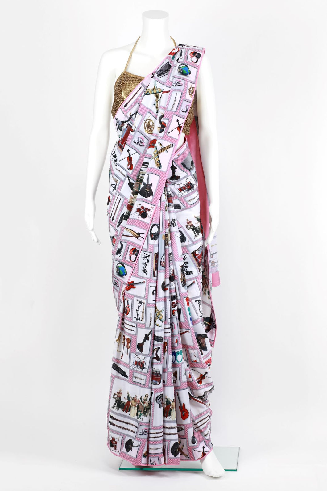 Musical Printed Bikini Saree